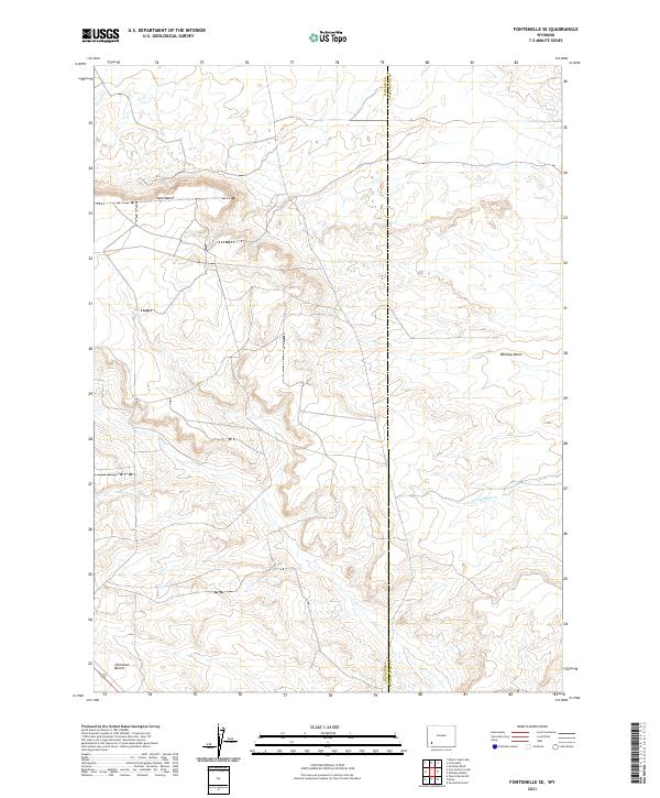 Fontenelle SE topographic map thumbnail