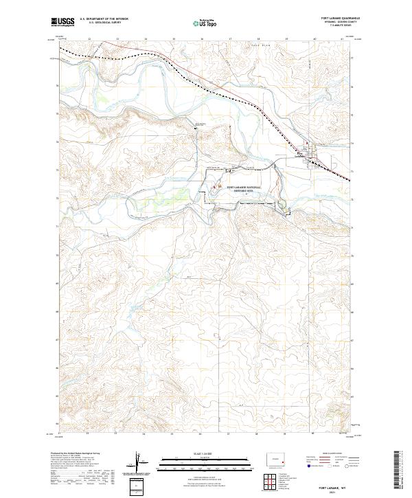 Fort Laramie topographic map thumbnail