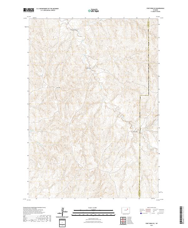 Fort Reno SE topographic map thumbnail