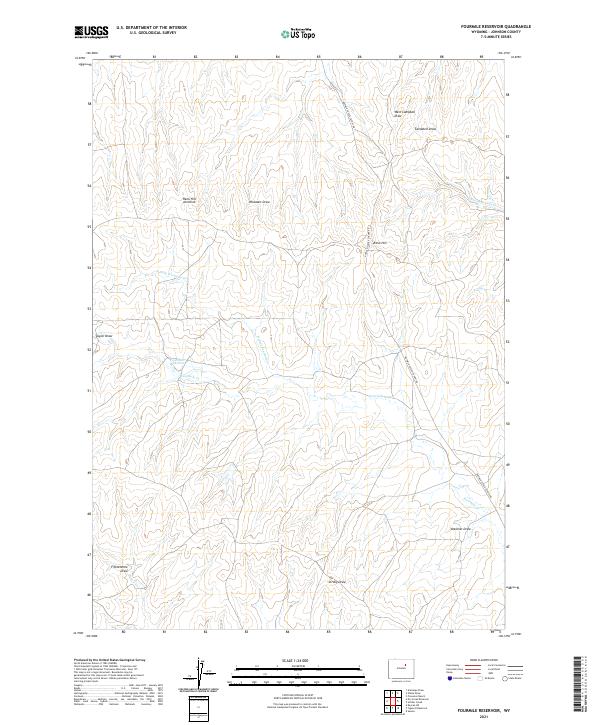 Fourmile Reservoir topographic map thumbnail