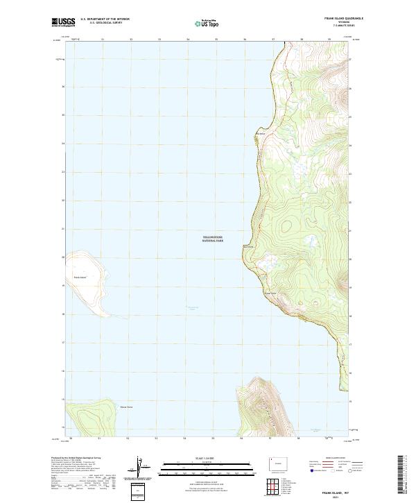 Frank Island topographic map thumbnail