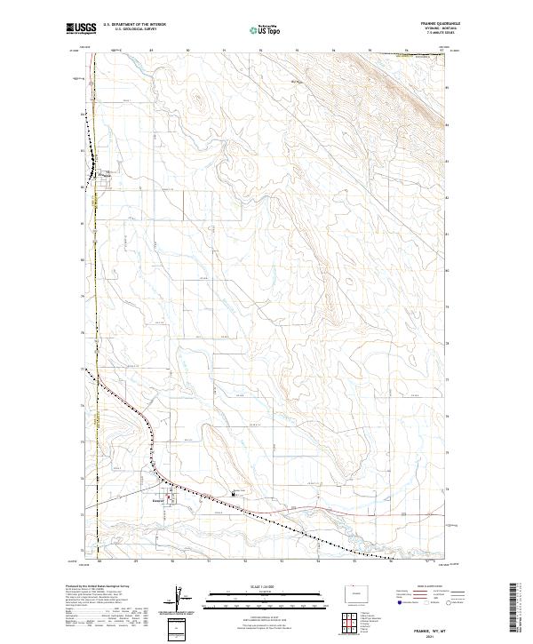 Frannie topographic map thumbnail
