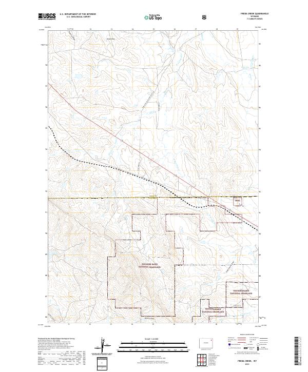 Freda Creek topographic map thumbnail