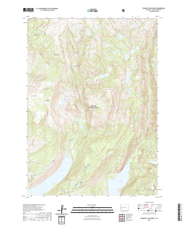 Fremont Lake North topographic map thumbnail