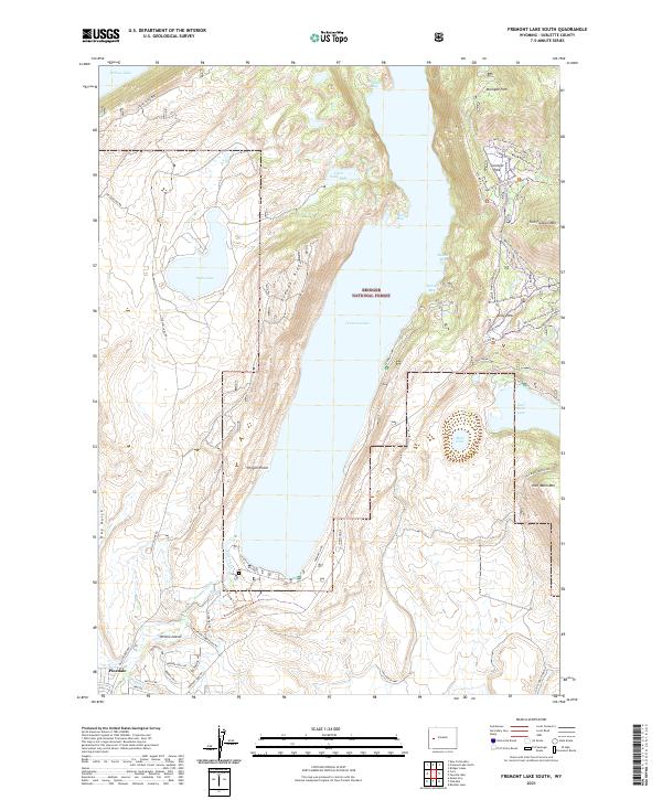 Fremont Lake South topographic map thumbnail