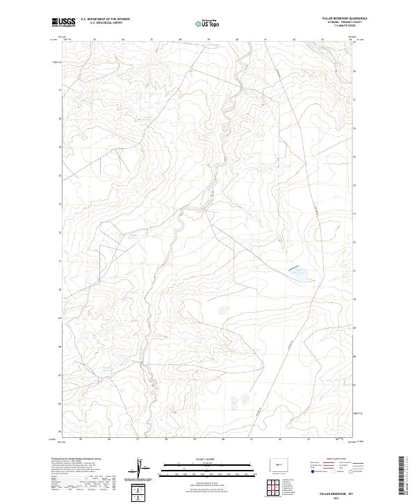 Fuller Reservoir topographic map thumbnail