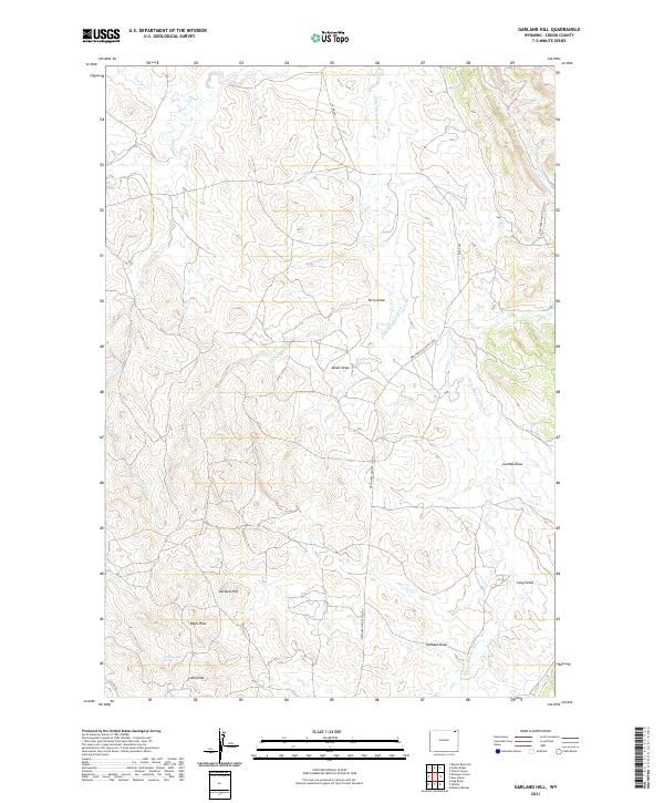Garland Hill topographic map thumbnail