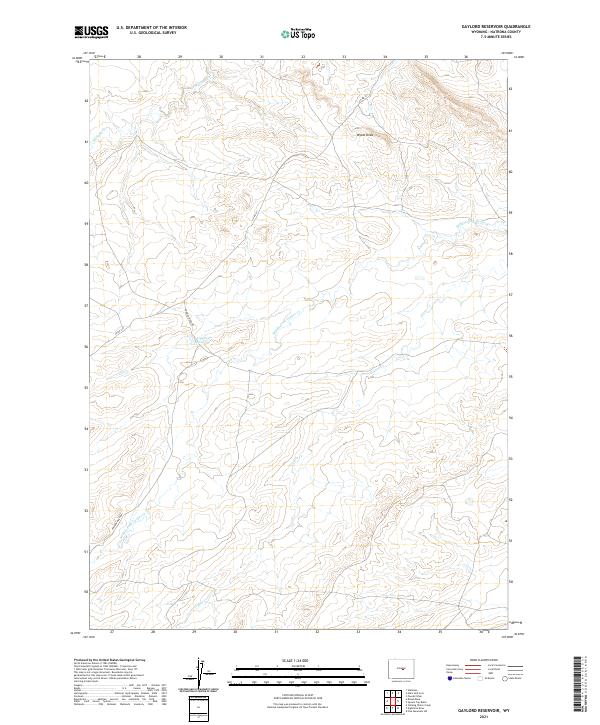 Gaylord Reservoir topographic map thumbnail