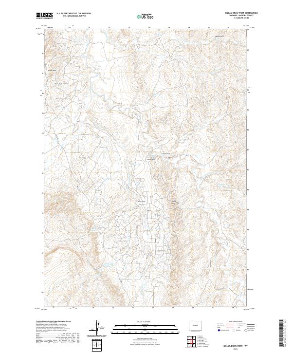 Gillam Draw West topographic map thumbnail