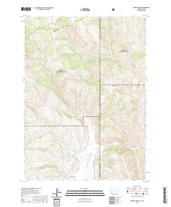 Giraffe Creek topographic map thumbnail