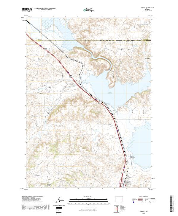 Glendo topographic map thumbnail