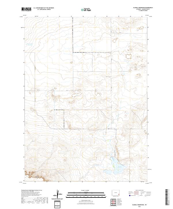 Glomill Reservoir topographic map thumbnail