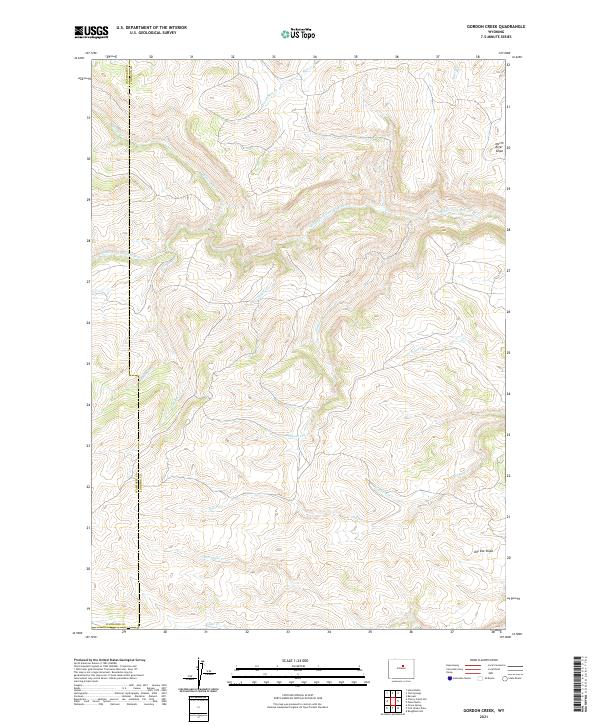 Gordon Creek 2021 topographic map thumbnail