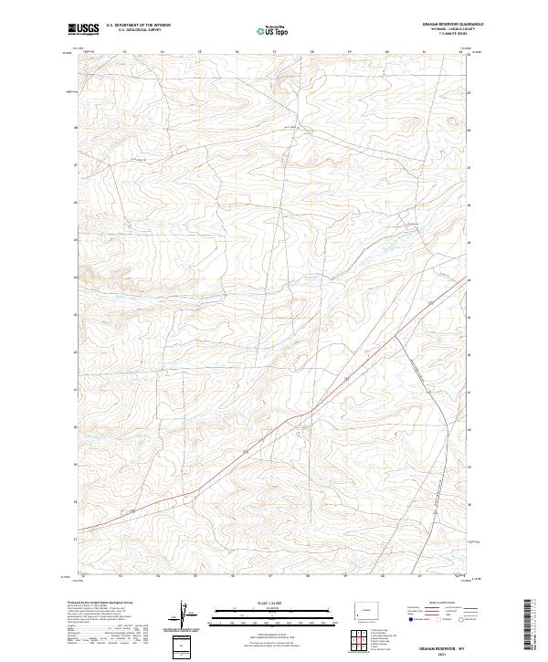 Graham Reservoir topographic map thumbnail