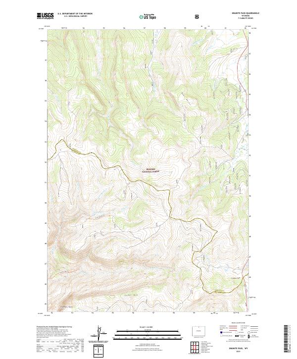 Granite Pass 2021 topographic map thumbnail