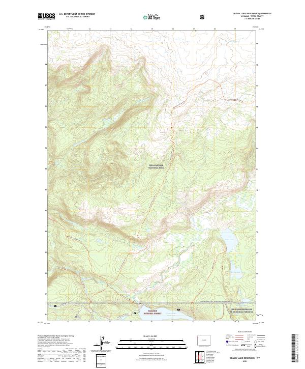 Grassy Lake Reservoir topographic map thumbnail