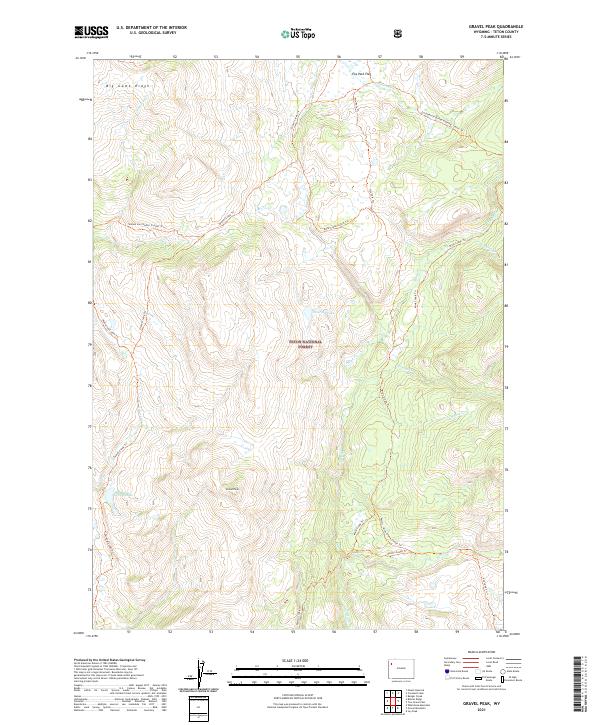 Gravel Peak topographic map thumbnail
