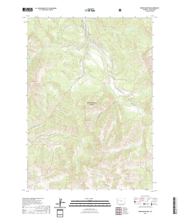 Green Mountain 2021 topographic map thumbnail