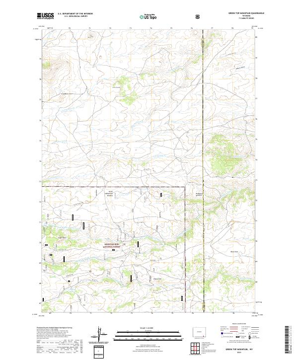Green Top Mountain topographic map thumbnail