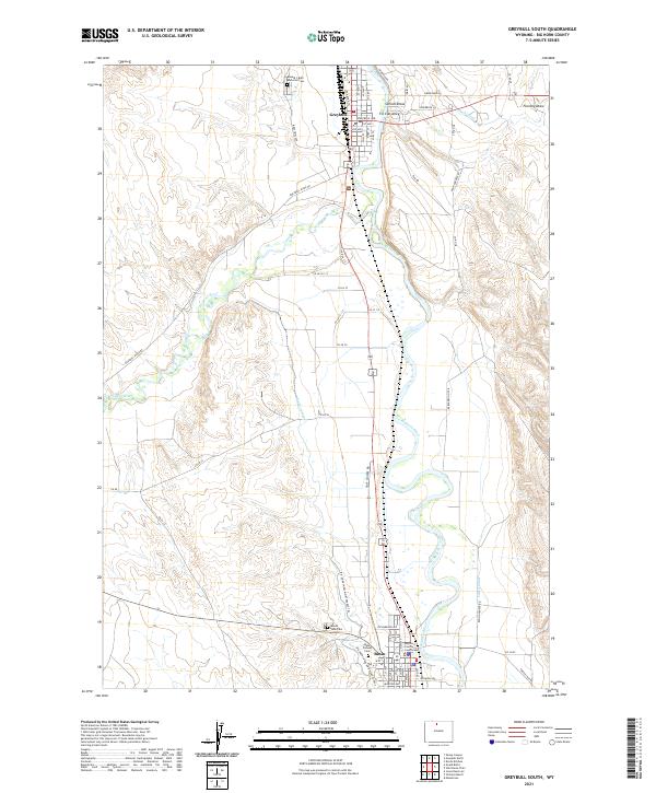 Greybull South topographic map thumbnail