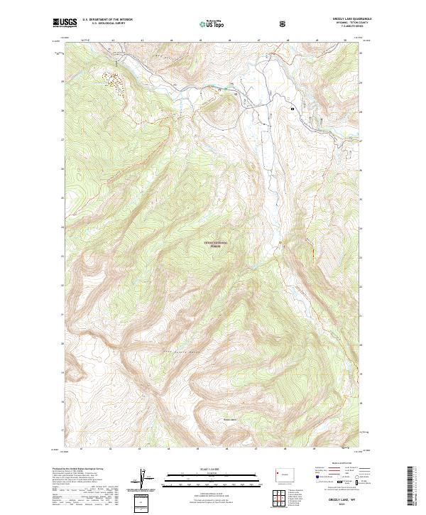 Grizzly Lake topographic map thumbnail