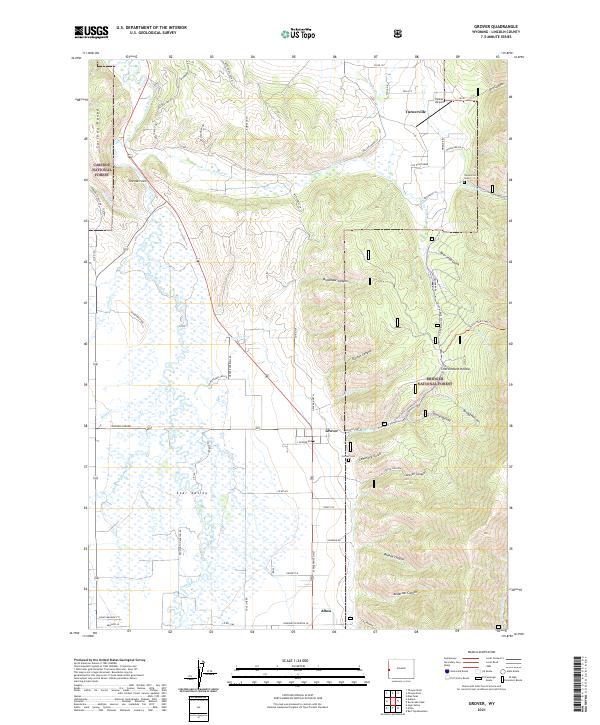 Grover topographic map thumbnail