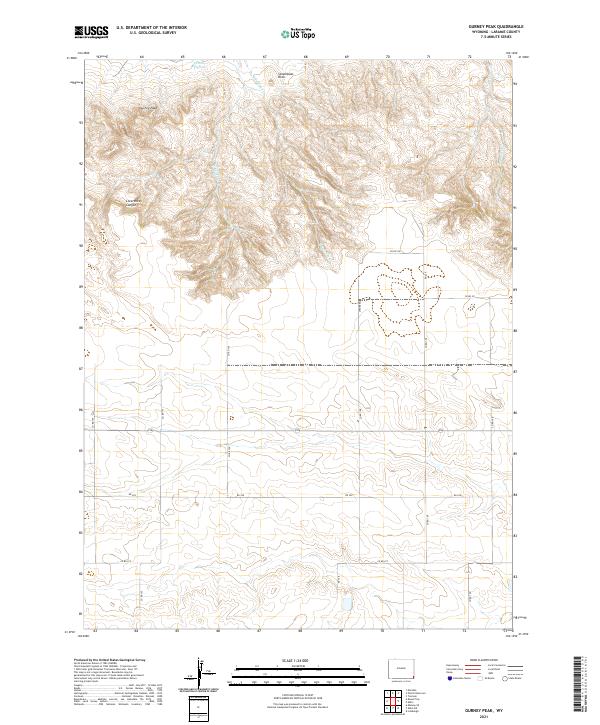 Gurney Peak topographic map thumbnail