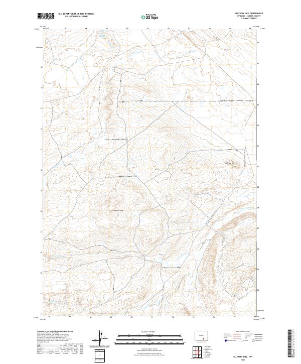 Halfway Hill topographic map thumbnail