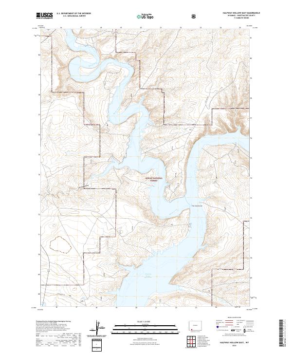 Halfway Hollow East topographic map thumbnail