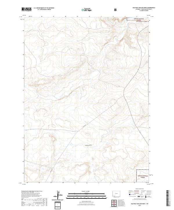 Halfway Hollow West topographic map thumbnail
