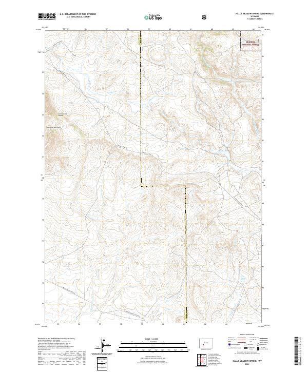 Halls Meadow Spring topographic map thumbnail