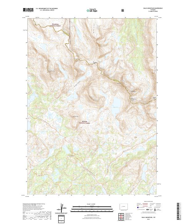 Halls Mountain topographic map thumbnail