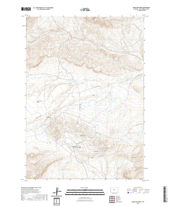 Hamilton Dome topographic map thumbnail