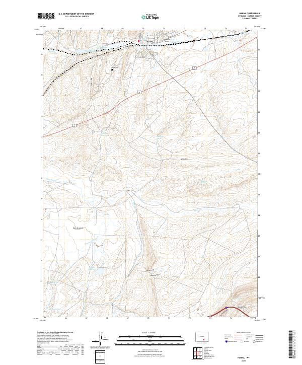 Hanna topographic map thumbnail