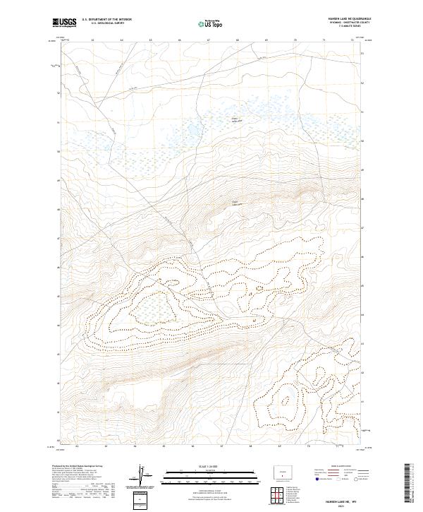 Hansen Lake NE topographic map thumbnail