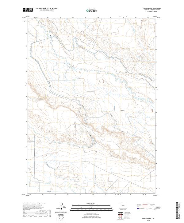 Harris Bridge topographic map thumbnail