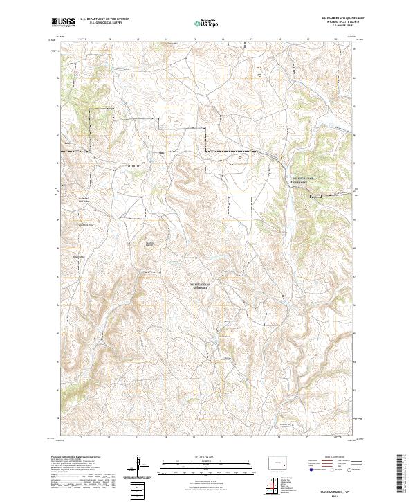 Haushar Ranch 2021 topographic map thumbnail