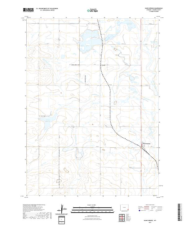 Hawk Springs topographic map thumbnail