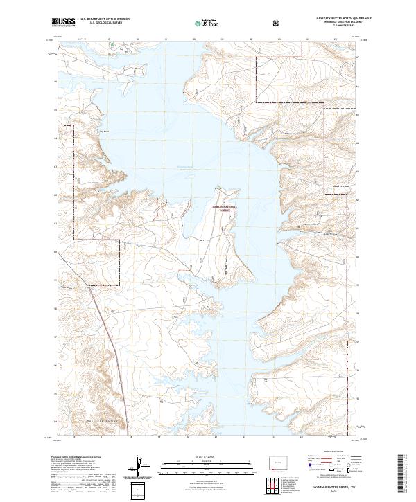Haystack Buttes North 2021 topographic map thumbnail