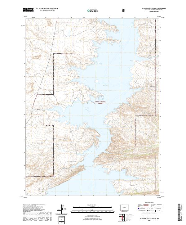 Haystack Buttes South 2021 topographic map thumbnail