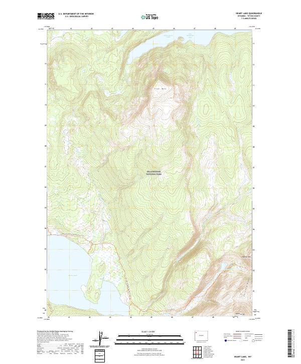Heart Lake topographic map thumbnail