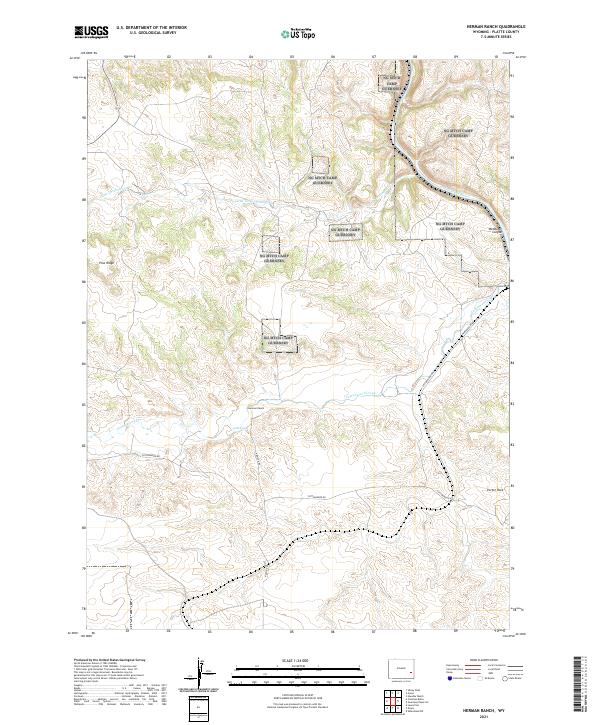 Herman Ranch 2021 topographic map thumbnail