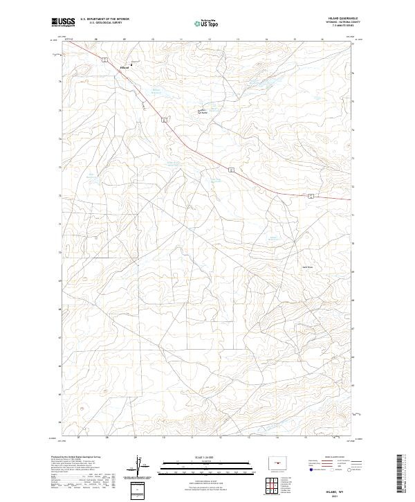 Hiland topographic map thumbnail