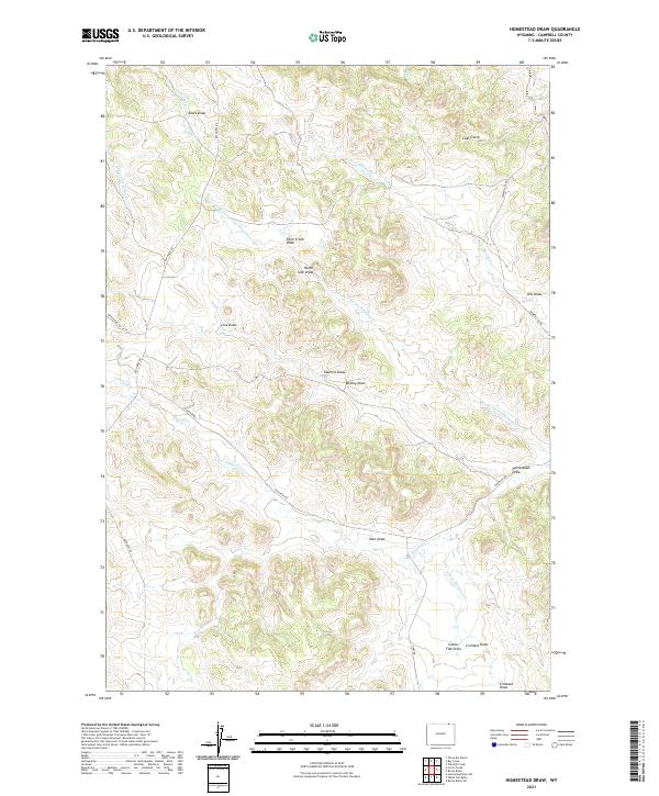 Homestead Draw topographic map thumbnail