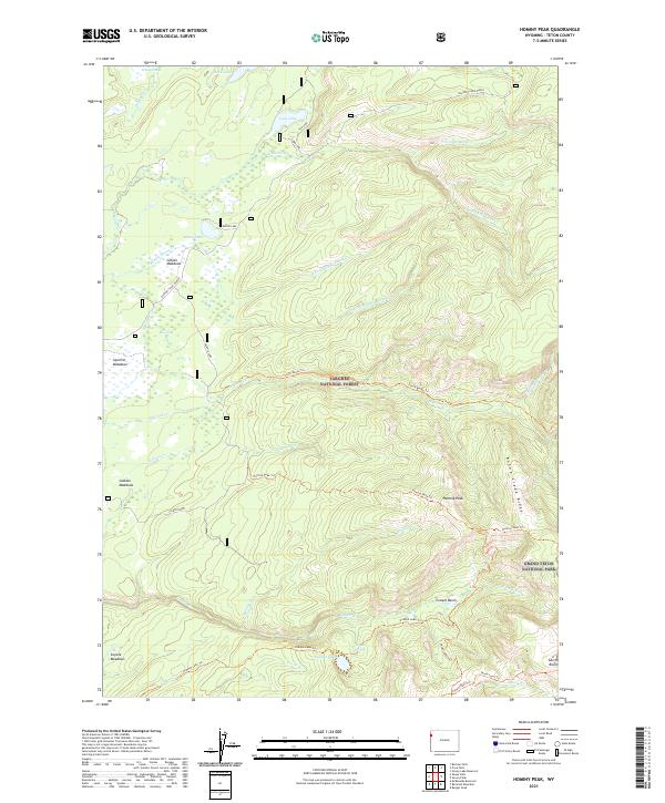 Hominy Peak topographic map thumbnail