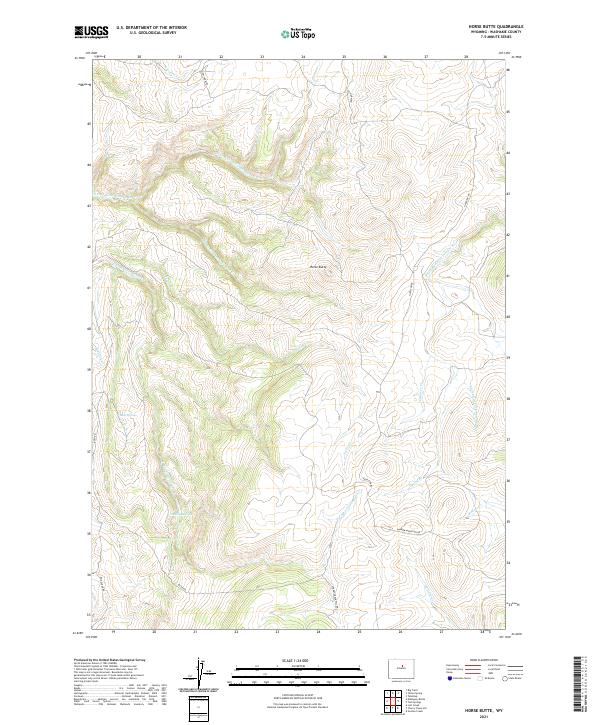 Horse Butte topographic map thumbnail