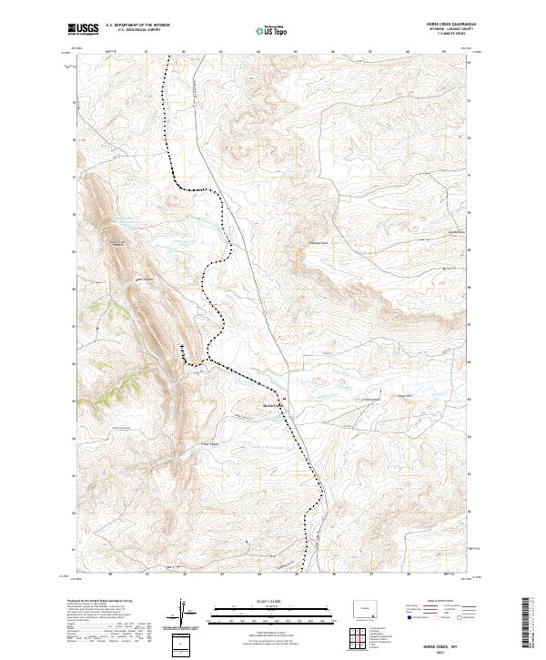 Horse Creek topographic map thumbnail