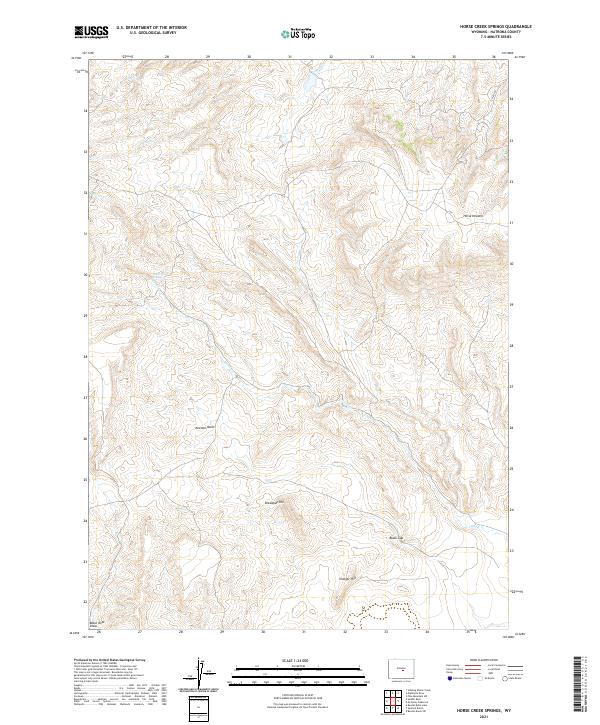 Horse Creek Springs topographic map thumbnail