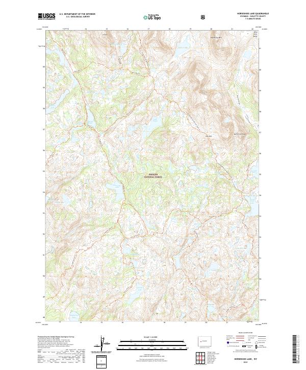 Horseshoe Lake topographic map thumbnail