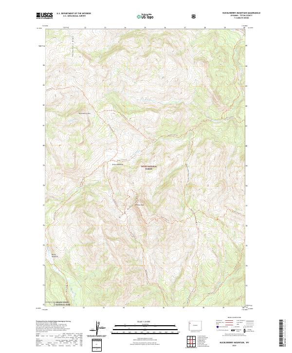 Huckleberry Mountain topographic map thumbnail